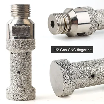 Dimanta 20mm 7/8 collu CNC pirkstu biti ar 1/2 gāzi diegu urbšanas un frēzēšanas akmens