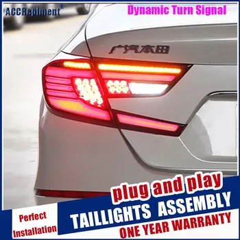 Dinamisku pagrieziena signāla taillight Honda Accord 10 veda Astes gaismas Asamblejas dienas gaitas lukturi+Pagrieziena Signāla+Bremzi+Reverse+miglas lukturis 2018