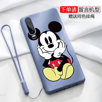 Disney 7 8 Se2 11 12 12pro Max X XS XR 6 6s 6Plus 6s Plus Karikatūra Mickey Minnie Šķidro Silikonu Telefonu Gadījumā Aizsardzības Gadījumā