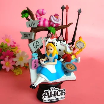 Disney Alice in Wonderland princese 16cm Rīcības Attēls, Anime Mini Apdares PVC Kolekcija Statuetes Rotaļlieta modelis bērniem dāvanu