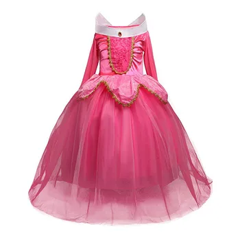 Disney Baby Meitenes Kleita Mazā Princese Kleitas Skaistumu Jasmīns Toddler Kleita Cosplay Kostīmu Elza Anna Bērni Puse Drēbes