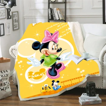 Disney Cartoon Minnie Mouse Vilnas Jēru Vilnas Četri Gadalaiki, Silts Bērnu Sedziņa Bērniem, Bērniem Mest Dīvāns Mat Loksnes Dāvanu
