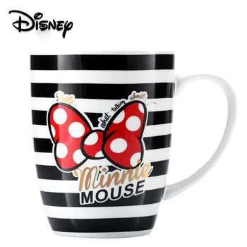 Disney Minnie Modes Svītrainām Kausa Cute Karikatūra Piena Tasi Kafijas Tasi Meitene Liela Jauda, Keramikas Kauss