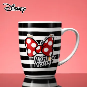 Disney Minnie Modes Svītrainām Kausa Cute Karikatūra Piena Tasi Kafijas Tasi Meitene Liela Jauda, Keramikas Kauss