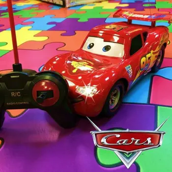 Disney Pixar Cars, Zibens McQueen Tālvadības Pulti, Uzlādējamās Auto Ar Gaismas Un Skaņas Pilnu Funkciju