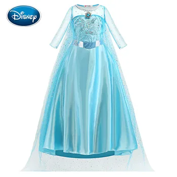 Disney Saldēti Kleita Elza Anna Meitenes Bērniem kostīmu Kleita Sniega Princese, Karaliene Kleita bērnu puses Kleita Cosplay Tilla Kleita 3-10Y