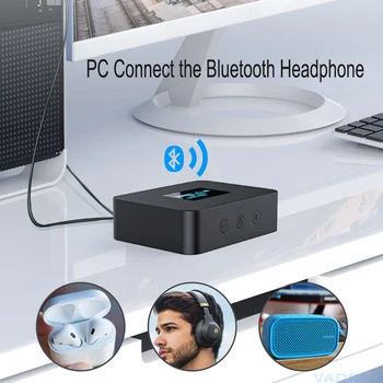 DISOUR USA 5.0 Bluetooth Audio Raidītāju APTX-HD/LL SPDIF Koaksiālais 3,5 mm AUX OLED Displeju TV Auto Wireless Dongle Adapteri