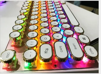 DIY Retro tvaika punk rakstāmmašīnu mehāniskā tastatūra keycaps galvenie klp 104/ 87 atslēgas spēļu spēlētājs tastatūras apdare