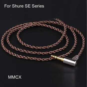 DIY Sveķu austiņu kabeli ie40 par Shure mmcx se215 535se846DIY viena kristāla vara austiņas drudzis uzlabot līnijas