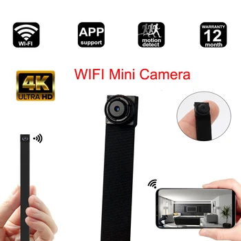 DIY WiFi Mini Kameras Mini WiFi Kamera, Full HD (4K Videokamera P2P Kustības detektors, Video Drošību IP Kameras