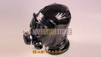 (DM503) augstākās kvalitātes lateksa gumijas pilnu galvu iekarot gāzes masku fetišs pārsegu, piederumu, elpošanas kontroles iekārtas lateksa fetišs valkā