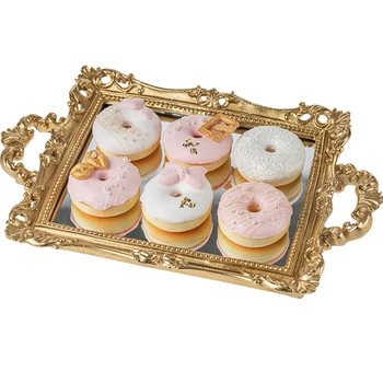 Donut simulācijas pārtikas fotografēšanas aksesuārus zelta pulveris kāzas, kāzu viltus kūka maizes rotaļu modeli, logu noformēšana