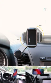 Dotidea auto turētāju automašīnas gaisa kondicionēšanas gaisa izplūdes snap-on 360 grādu rotējoša navigācijas turētājs 4.2~7.2 collu mobilie telefoni