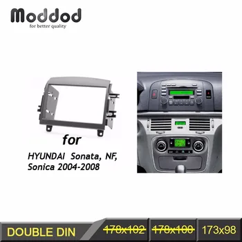 Double Din Radio Fascijas par HYUNDAI Sonata NF Sonica CD / DVD Audio Dash Mount Apdares Pielāgošanas Komplekts Sejas Surround Rāmis Bezel