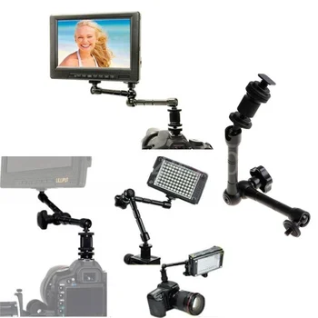 DSLR Kameras Magic Arm Bumbu Galvu Mount Super Skava Kameras LCD Monitors LED Gaismas Statīvu Canon 5DIII par nikon D3200