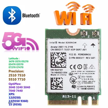 Dual Band 2.4+5GHZ 867M Bluetooth V4.2 NGFF M. 2 WLAN Wifi Bezvadu tīkla Kartes Moduļa Intel 8260 AC DELL 8260NGW DP/N 08XJ1T