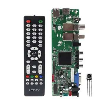 DVB-S2, DVB-T2, DVB-C (Digitālo Signālu LTV Kļavu Vadītāja LCD Tālvadības pults Kuģa Palaišanas Universālā Dual USB QT526C V1.1 T. S512.69