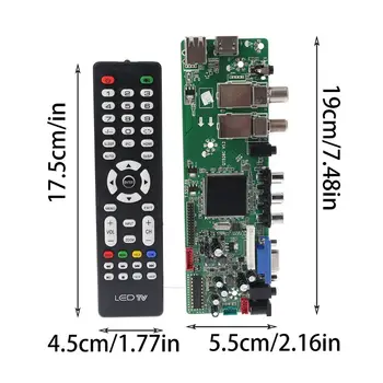 DVB-S2, DVB-T2, DVB-C (Digitālo Signālu LTV Kļavu Vadītāja LCD Tālvadības pults Kuģa Palaišanas Universālā Dual USB QT526C V1.1 T. S512.69