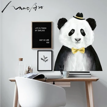Dzīvnieku Sienas Uzlīmes Panda Mūsdienu Mājas Bērni, Telpu Dekorēšana Aksesuāri Sienas Mākslas Akvarelis, Plakātu Drukāšana, Uzlīmju Ziemeļvalstu
