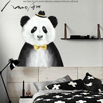 Dzīvnieku Sienas Uzlīmes Panda Mūsdienu Mājas Bērni, Telpu Dekorēšana Aksesuāri Sienas Mākslas Akvarelis, Plakātu Drukāšana, Uzlīmju Ziemeļvalstu