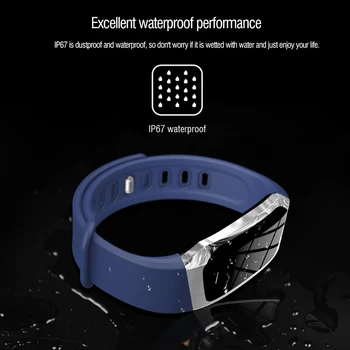 E18 Smart Bluetooth Aproce Ūdensizturīgs Darbības Tracker ar spiediena mērīšana asinsspiediens, Sirdsdarbības Fitnesa Rokassprādze