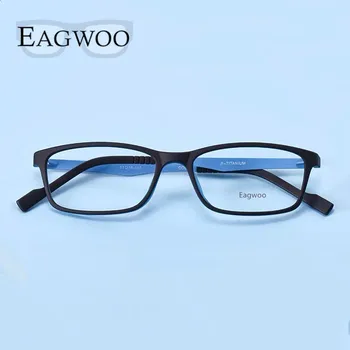 EAGWOO Gumijas Titāna Brilles Meitene Zēns Pilna Loka Optisko Rāmis Mazās Sejas Piemēroti Studentu Brilles Rāmis, Super Viegls