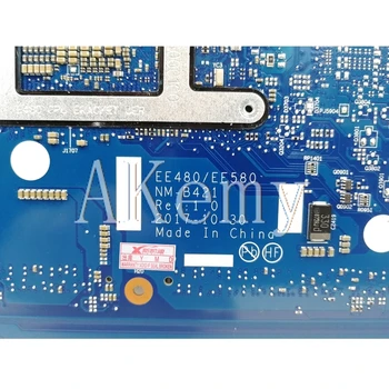 EE480 EE580 NM-B421 Par Lenovo ThinkPad E480 E580 Klēpjdators mātesplatē darba W/ i5-7200 CPU