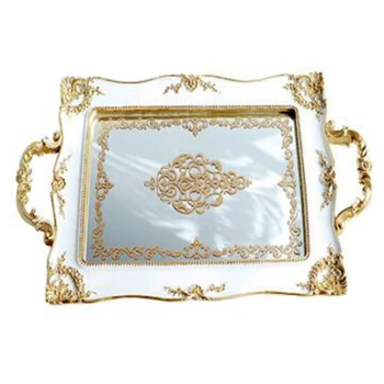 Eiropas Vintage Kūku Paplātes Zelta Spogulis, Stikls Cupcake Plāksnes Smaržas Turētājs Spoguļu Kosmētiku, Renes, Kāzu Svinības, Mājās Decoratio