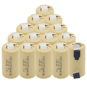 Eiropā Noliktavā sub c 1300MAH akumulators akumulatori SC flat top lodēšanas lentes 1.2 V akkus power tools batterien