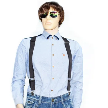 Elastīga Modes Vīriešu Krekls Tirdzniecības Weastern Bikses Lencēm Siksna, Vīriešu Zeķturi Man Dot Apģērbu Piederumi Lielā Izmēra