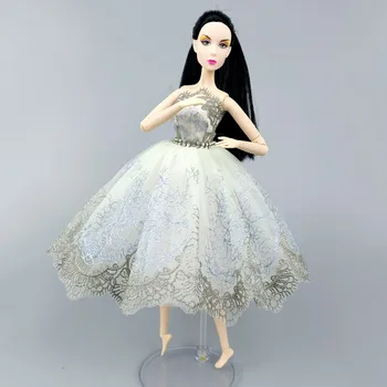 Elegants Baleta Kleita Barbie Lelle Tērpiem 1/6 Lelle Piederumi Deju Rhinestone Drēbes 3-slāņu Svārki Bumbu Puse Kleita Rotaļlietas