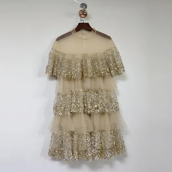 Elegants sieviešu eleganta mežģīņu kleita 2020. gada vasaras karstā modes sieviešu vizuļi princese kleita B855