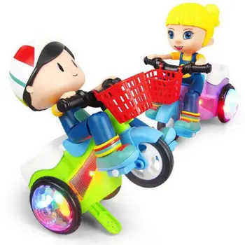 Elektriskais Tricikls Rotaļlietas 360 Grādu Rotācijas Triku Velosipēdu Mūzikas Gaismas Rotaļu Vecāku un bērnu Bērniem Dāvanas