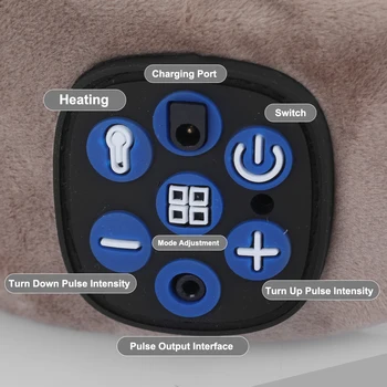 Elektriskā Apkure Neck Massager USB Lādējamu U Veida Masāžas Spilvena, Plecu, Kakla Massager Mājas Auto Relaksējoša Masāža