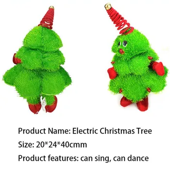 Elektriskā Ziemassvētku Eglīte Plīša Rotaļlietas Var Dziedāt, Dejot Spīdēt Maz Ziemassvētku Eglīte, Vicinot Ziemassvētku Cepuri Plīša Lelles Festivāls Dāvanas