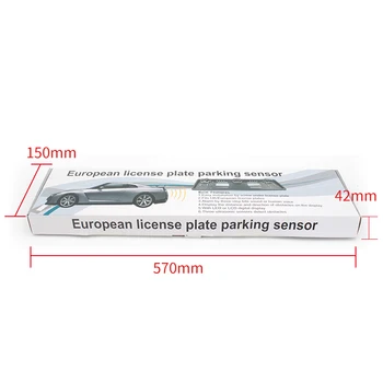 ES Eiropas numura zīme Rāmis Automašīnu Atpakaļskata Kamera Ūdensizturīgs Nakts Redzamības Reverse Rezerves Kamera 4 LED gaismas ar 2 sensors