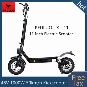ES Fondu PFULUO X-11 Kickscooter 50km/h Off-road Smart Electric Scooter 48V 1000W ar Mehānisko 11 2 collu Riteņu Hoverboard Skeitborda