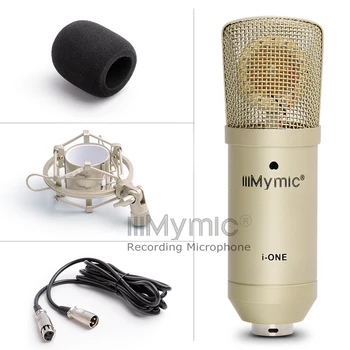 Es-VIENA Kondensatora Mikrofons !! 34mm gabals Zelta Diafragmas Kapsula !! Profesionālās Kondensatora Mikrofons ar Metāla Kandidēt Ierakstu