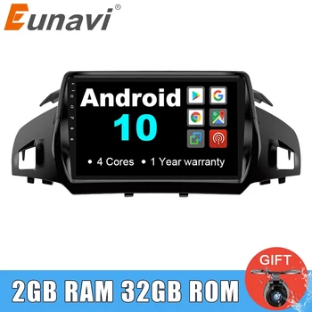 Eunavi 2 Din Android 10 Automašīnas Radio Multimediju Stereo Video Navigācija GPS Ford Kugas 2013. - 2017. gadam 2din headunit RDS WIFI