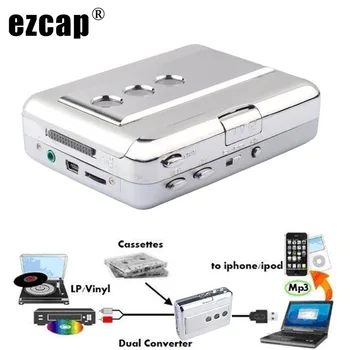Ezcap 218B USB Audio Uztveršanas Vecas Kasešu Lentes Converter to MP3 Formātā CD Atskaņotājs angļu Dziesmas Walkman Atskaņotājs ar Auto Atpakaļgaitā