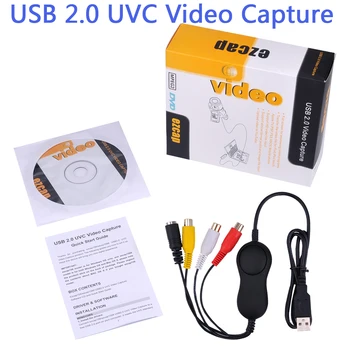 EZCAP USB Audio Video Uztveršanas ierīces USB 2.0 UVC AV Ierakstīšana ,Analog Converter Video Digitālā Formātā ,Windows, MAC OS, Linux
