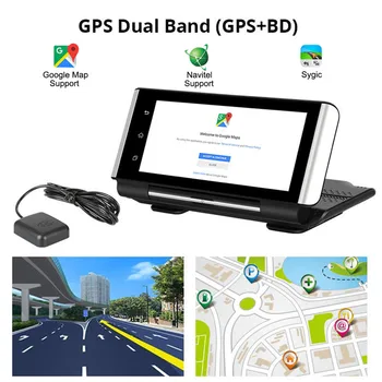 Faaodoen Auto DVR Atpakaļskata Spogulī, 4G Android 8.1 Dash Cam GPS Navigācijas ADAS Full HD 1080P Auto Video Kameru Ieraksti DVRS