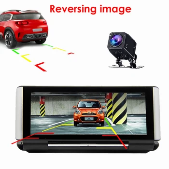 Faaodoen Auto DVR Atpakaļskata Spogulī, 4G Android 8.1 Dash Cam GPS Navigācijas ADAS Full HD 1080P Auto Video Kameru Ieraksti DVRS