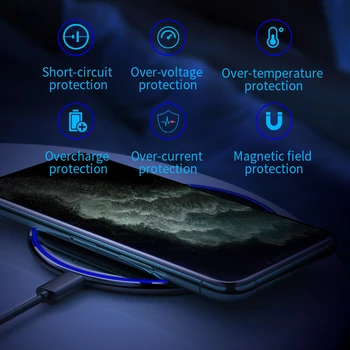 FDGAO 15W Ātru Bezvadu Lādētājs Samsung Galaxy S20 S10 S9 USB Qi Induktīvās Uzlādes Pad iPhone 11 Pro XS Max XR X 8 Plus