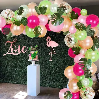 FENGRISE Tropu Havaju Balonu Vainags Flamingo Apdare Hawaii Party Dekoru, Vasaras Tropu Dzimšanas dienas svinības Dekorēšana Bērniem