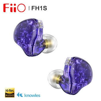 FiiO FH1s Hi-Res 1BA+1DD(Knowles 33518,13.6 mm Dinamiskais), In-ear Austiņas ar IVP 2pin/0.78 mm Noņemams Kabelis, Populāra Mūzika