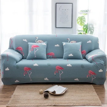 Flamingo Drukāšanas Elastīgi Spandex All-inclusive Slipcovers Stūra Dīvāns Segtu Frekvencēs Sofa Cover Stiept Aizsardzības Dīvāna Pārsegs