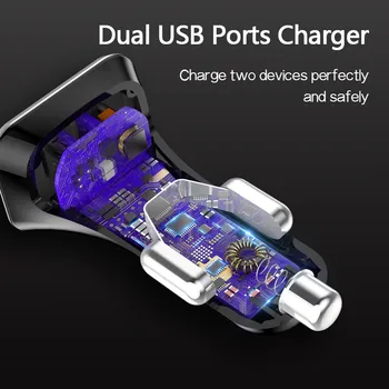 FLOVEME USB Automašīnas Lādētājs 18W Ātri Uzlādēt QC3.0 iPhone 12 11 C Tipa Ātrs Auto USB Lādētāja Par Xiaomi Huawei Mobilais Tālrunis