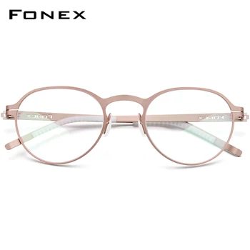 FONEX Sakausējuma Brilles Rāmis Sievietēm 2020 Jaunu Kārtu Optisko Tuvredzība Recepšu Brilles Rāmji Vīriešiem korejas Bezskrūvju Briļļu 994