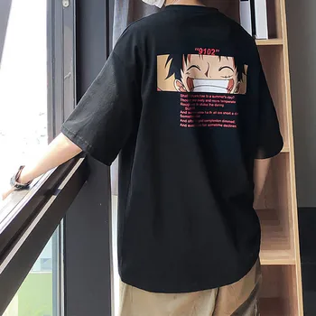Forši, T krekls gadījuma viens gabals t-krekls zēniem anime vasaras top tees 2019 Pusi Piedurknēm Luffy T Streetwear Smieklīgi Vīriešu Ikdienas Tees